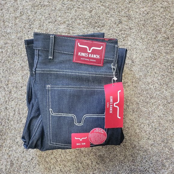 Kimes Ranch Jeans Kimes Ranch Mens Raw James Low Straight Bootcut